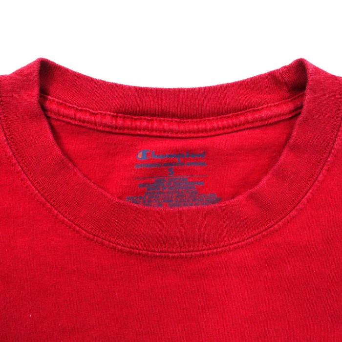 CHAMPION カレッジプリント ロングスリーブTシャツ S レッド コットン | Vintage.City 古着屋、古着コーデ情報を発信