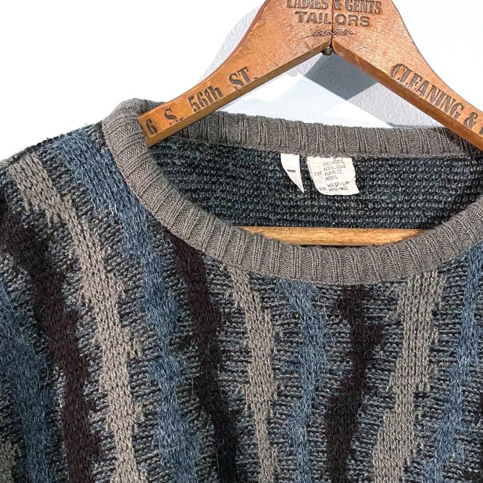 1990's unknown acrylic×wool design knit | Vintage.City 古着屋、古着コーデ情報を発信