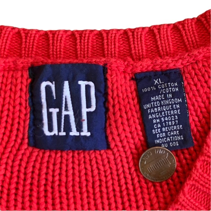 90s gap v neck cotton knit | Vintage.City 빈티지숍, 빈티지 코디 정보