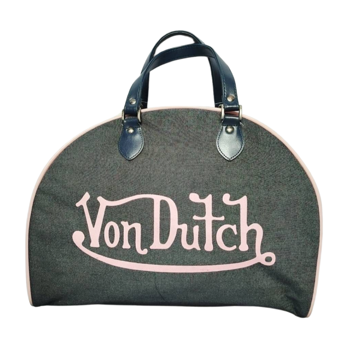 Von Dutch Boston Bag Denim Pink | Vintage.City Vintage Shops, Vintage Fashion Trends
