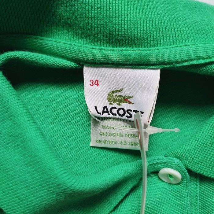Lacoste Polo Tee Long Sleeve Green | Vintage.City 古着屋、古着コーデ情報を発信