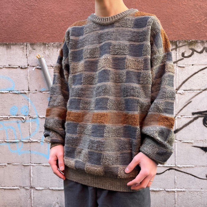 “TOSANI” Design Knit Made in CANADA | Vintage.City 古着屋、古着コーデ情報を発信