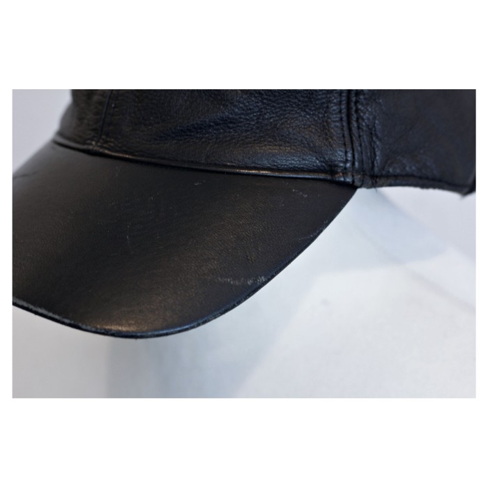 Italian Vintage Black Leather Cap | Vintage.City 古着屋、古着コーデ情報を発信