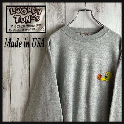 Looney tunes   90s usa製 TWEETY刺繍 スウェット | Vintage.City 빈티지숍, 빈티지 코디 정보