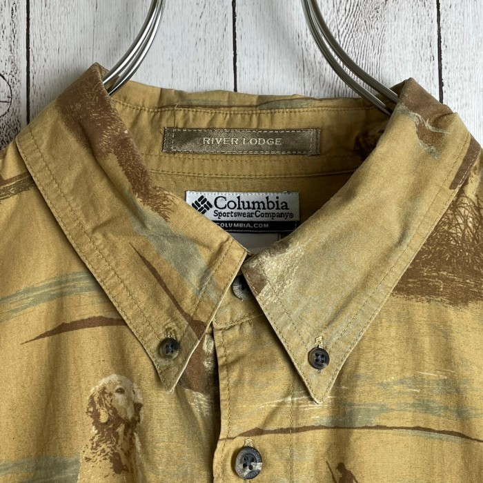 Columbia  犬 ドッグ プリント  オーバーサイズ コットン BDシャツ | Vintage.City 古着屋、古着コーデ情報を発信