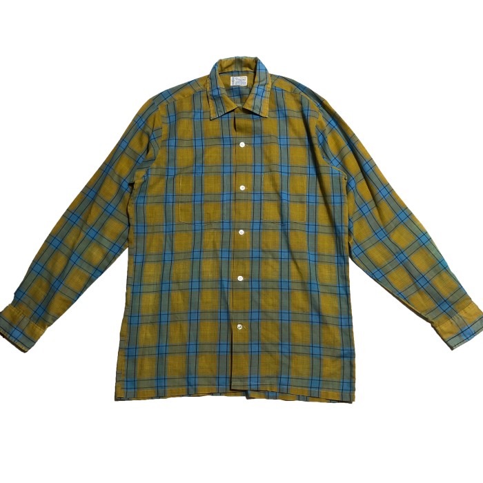 60s towncraft box check shirt | Vintage.City 빈티지숍, 빈티지 코디 정보