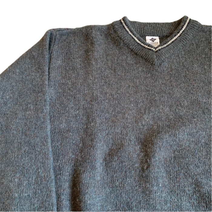 90s columbia v neck shetland wool knit | Vintage.City 古着屋、古着コーデ情報を発信