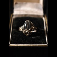 Vintage silver × black stone ring | Vintage.City 古着屋、古着コーデ情報を発信