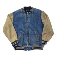 90s denim stadium jacket | Vintage.City 빈티지숍, 빈티지 코디 정보