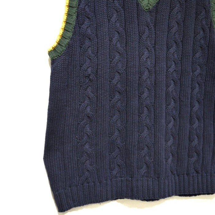 " GAP " cotton x ramie tilden knit vest | Vintage.City 빈티지숍, 빈티지 코디 정보