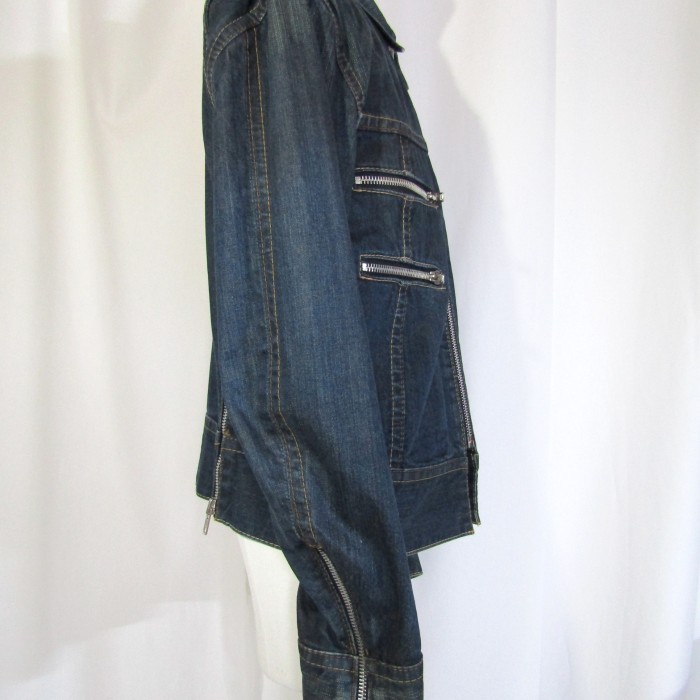 2002 Levis Red Zip Denim Jacket | Vintage.City 古着屋、古着コーデ情報を発信