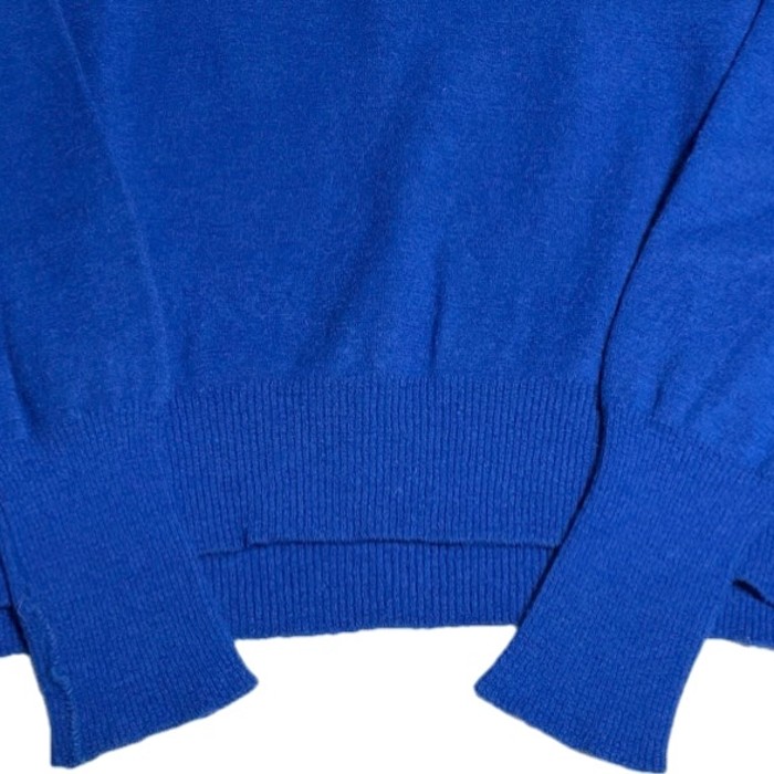 フランス製 CABANE de ZUCCA Vネックウールセーター ブルー 1 | Vintage.City 빈티지숍, 빈티지 코디 정보