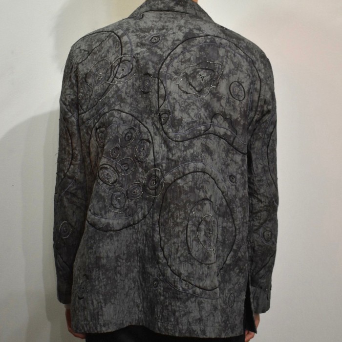 Whole Pattern Embroidery Shirt Jacket | Vintage.City 빈티지숍, 빈티지 코디 정보