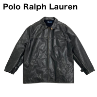 [860] RALPH LAUREN 黒色馬刺繍無し　XLサイズ　本革 | Vintage.City 古着屋、古着コーデ情報を発信