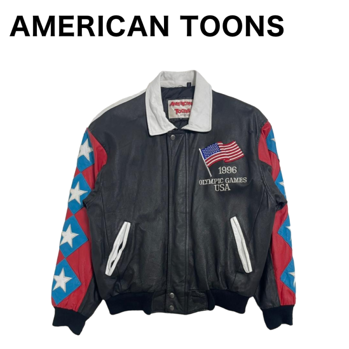 【877】90's　AMERICAN TOONS レザージャケット Sサイズ | Vintage.City 빈티지숍, 빈티지 코디 정보