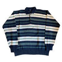 80-90s multi border knit polo | Vintage.City Vintage Shops, Vintage Fashion Trends