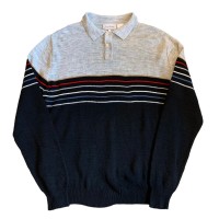 80-90s lined design knit polo shirt | Vintage.City Vintage Shops, Vintage Fashion Trends