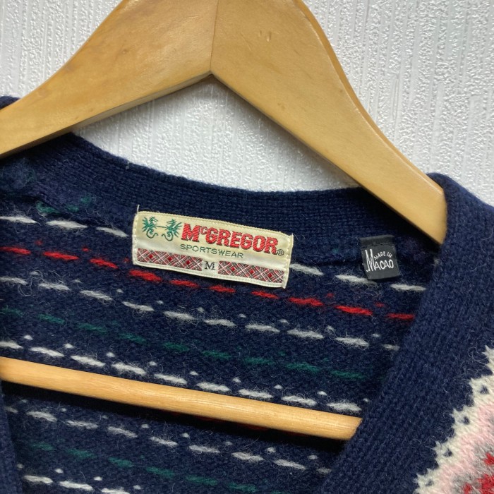 MACAO製80’sMcGREGOR woolカーディガン　M | Vintage.City 古着屋、古着コーデ情報を発信