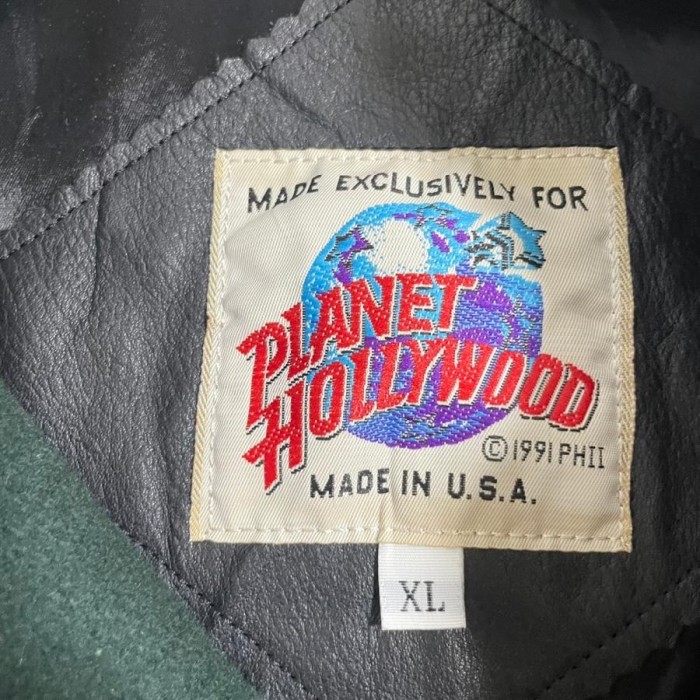 【878】PLANET HOLLYWOOD 90’sウールスタジャン XLサイズ | Vintage.City 古着屋、古着コーデ情報を発信