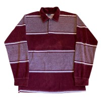 70s campus velours border knit poloshirt | Vintage.City Vintage Shops, Vintage Fashion Trends