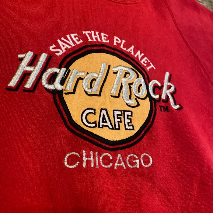 ビンテージ 90年代 ハードロックカフェ ロゴ刺繍 スウェット L レッド | Vintage.City 古着屋、古着コーデ情報を発信