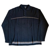 90s lined design knit polo shirt | Vintage.City Vintage Shops, Vintage Fashion Trends