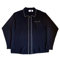 90s zip up lined design knit polo | Vintage.City Vintage Shops, Vintage Fashion Trends