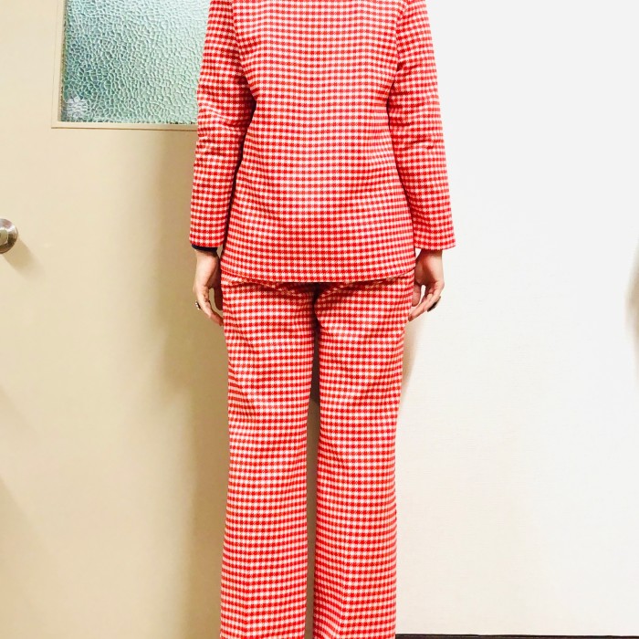 70s Red gingham 2pc | Vintage.City 古着屋、古着コーデ情報を発信