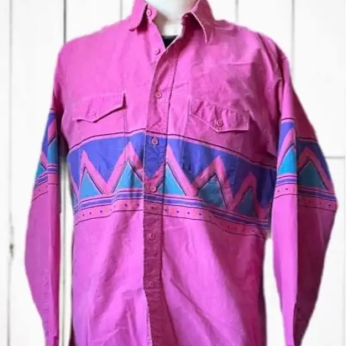 レア！ 90s ビンテージ アメリカ製 ラングラー ワークシャツ ネイティブ | Vintage.City 古着屋、古着コーデ情報を発信