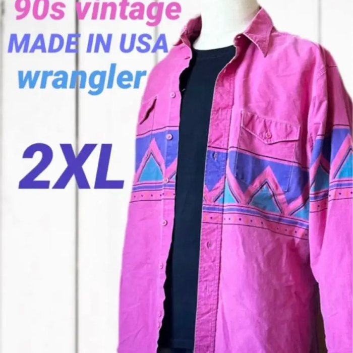 レア！ 90s ビンテージ アメリカ製 ラングラー ワークシャツ ネイティブ | Vintage.City 古着屋、古着コーデ情報を発信