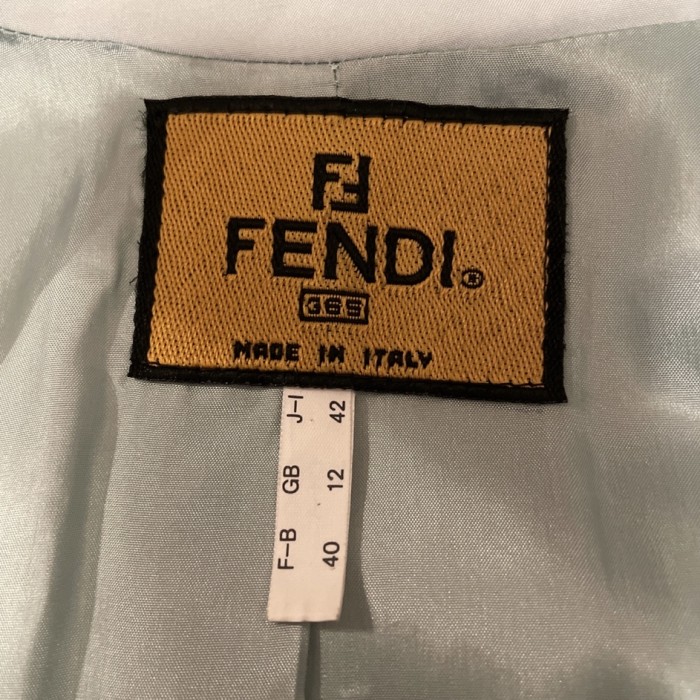1980-90s "FENDI" pale blue coat | Vintage.City 빈티지숍, 빈티지 코디 정보