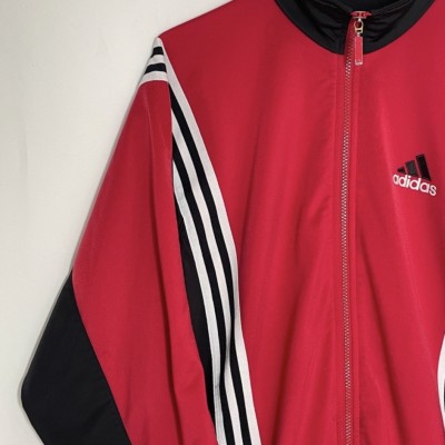 1990s "adidas" red × black track jacket | Vintage.City 古着屋、古着コーデ情報を発信