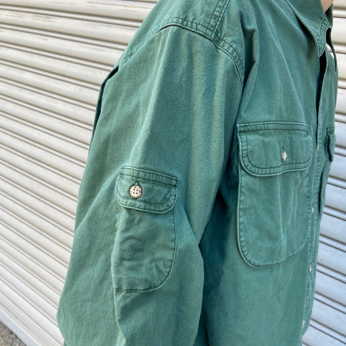 『送料無料』90s woolrich ウールリッチ ワークシャツ XL 緑 ハン | Vintage.City 빈티지숍, 빈티지 코디 정보