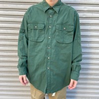 『送料無料』90s woolrich ウールリッチ ワークシャツ XL 緑 ハン | Vintage.City 古着屋、古着コーデ情報を発信