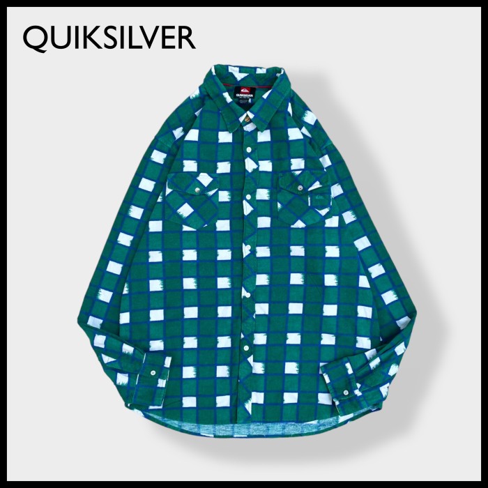 【QUIKSILVER】XL ネルシャツ ブロックチェック クイックシルバー | Vintage.City 빈티지숍, 빈티지 코디 정보