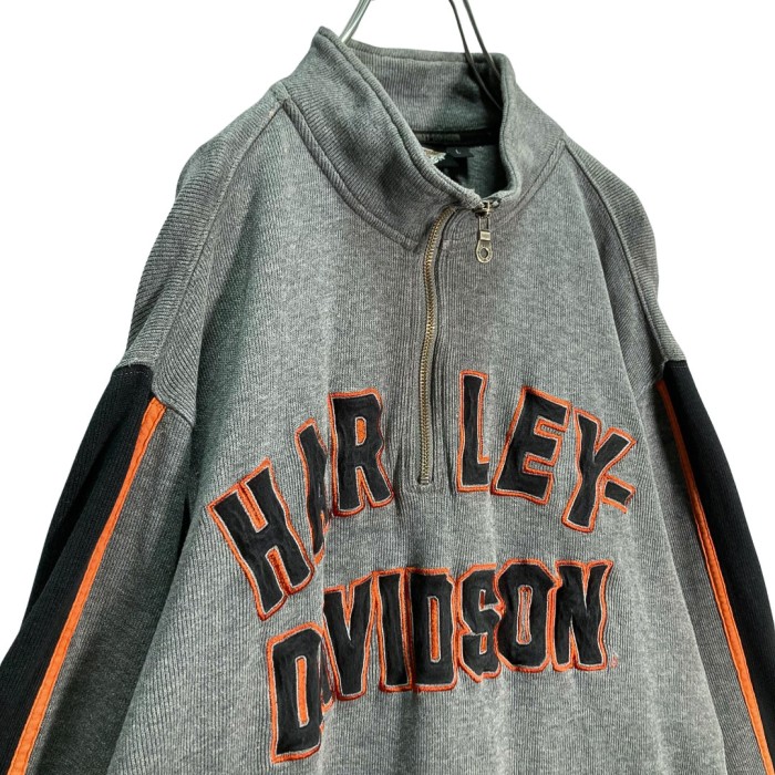 90s HARLEY-DAVIDSON half zip sweatshirt | Vintage.City Vintage Shops, Vintage Fashion Trends