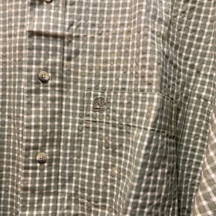 90’s 未使用タグ付きTimberland 半袖シャツ チェックシャツ M | Vintage.City 빈티지숍, 빈티지 코디 정보