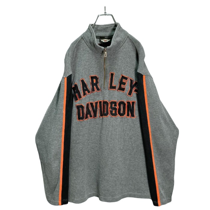 90s HARLEY-DAVIDSON half zip sweatshirt | Vintage.City 빈티지숍, 빈티지 코디 정보