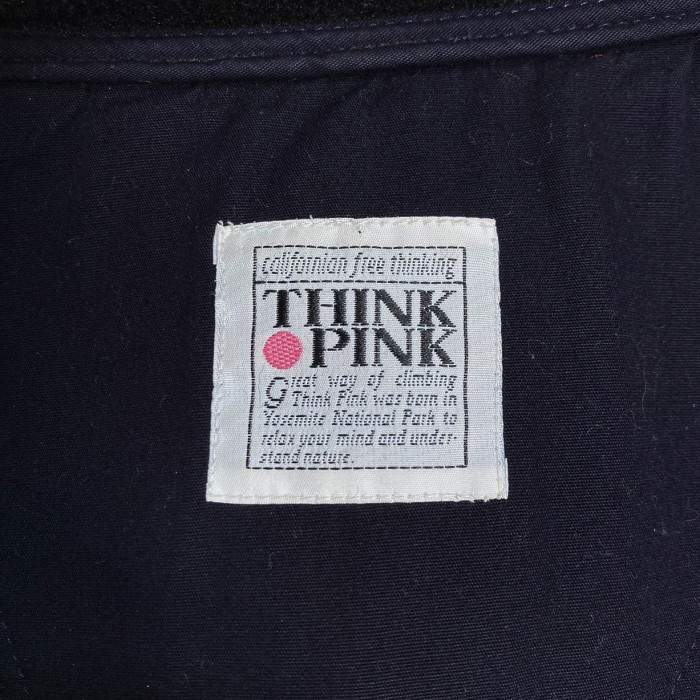 90s THINK PINK half zip logo fleece | Vintage.City 빈티지숍, 빈티지 코디 정보