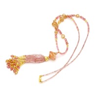 Beads×Pink Venetian Glass Long Necklace | Vintage.City ヴィンテージ 古着