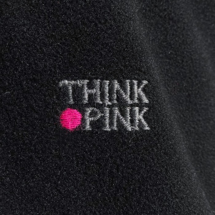 90s THINK PINK half zip logo fleece | Vintage.City Vintage Shops, Vintage Fashion Trends