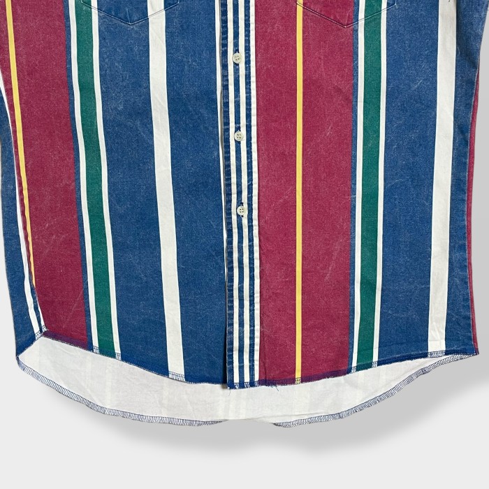 【Wrangler】デニムシャツ マルチストライプ クレイジーパターン XL | Vintage.City 古着屋、古着コーデ情報を発信