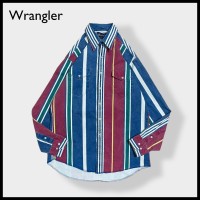 【Wrangler】デニムシャツ マルチストライプ クレイジーパターン XL | Vintage.City ヴィンテージ 古着