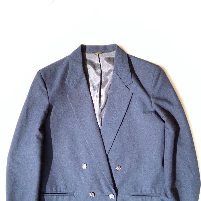 Navy Double Blazer Jacket 80s (Size M-L) | Vintage.City 빈티지숍, 빈티지 코디 정보