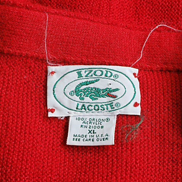 80s IZOD LACOSTE アクリル ニット カーディガン | Vintage.City 古着屋、古着コーデ情報を発信