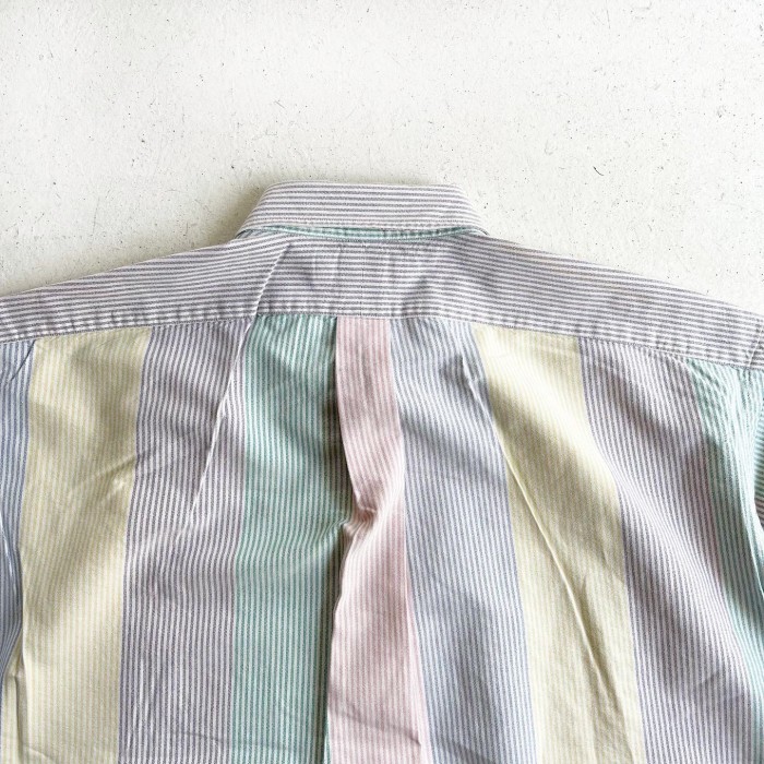 1990s Ralph Lauren L/S BD Shirt "BIG SHIRT" Mulch colour stripe oxford 【XXL】 | Vintage.City ヴィンテージ 古着