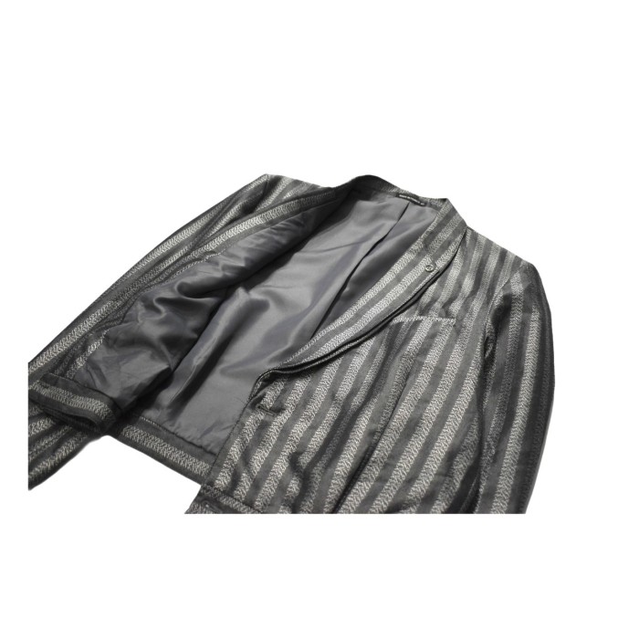EURO Vintage Striped Short Tailored Jacket | Vintage.City 빈티지숍, 빈티지 코디 정보