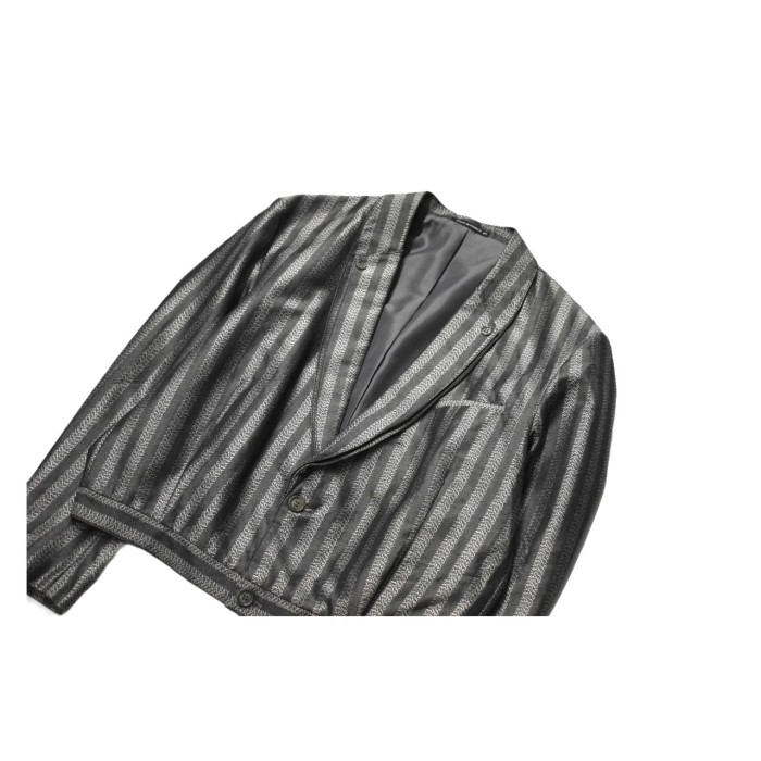 EURO Vintage Striped Short Tailored Jacket | Vintage.City 古着屋、古着コーデ情報を発信