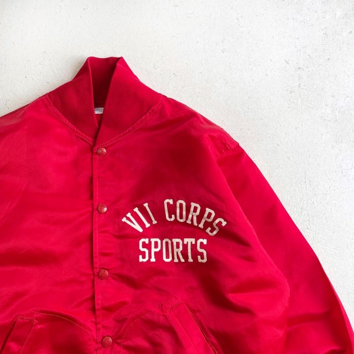 1960s WILSON US ARMY Satin Studium Jacket "VII CORPS SPORTS" 【42】 | Vintage.City ヴィンテージ 古着