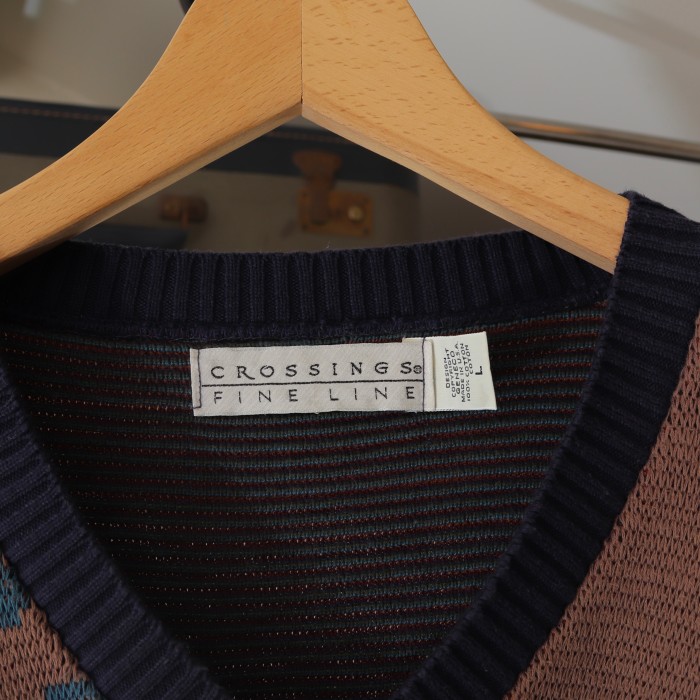CROSSINGS Jacquard Sweater Made in USA | Vintage.City ヴィンテージ 古着